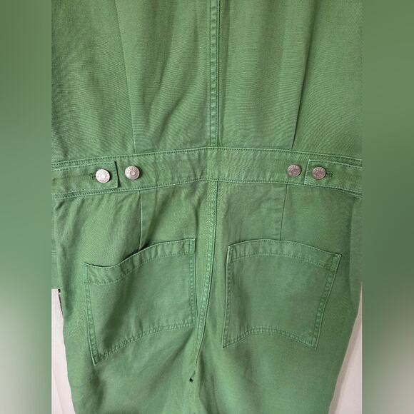 Madewell Garment Dyed Relaxed Coverall Green Women's Jumpsuit Small NWT - Picture 4 of 7